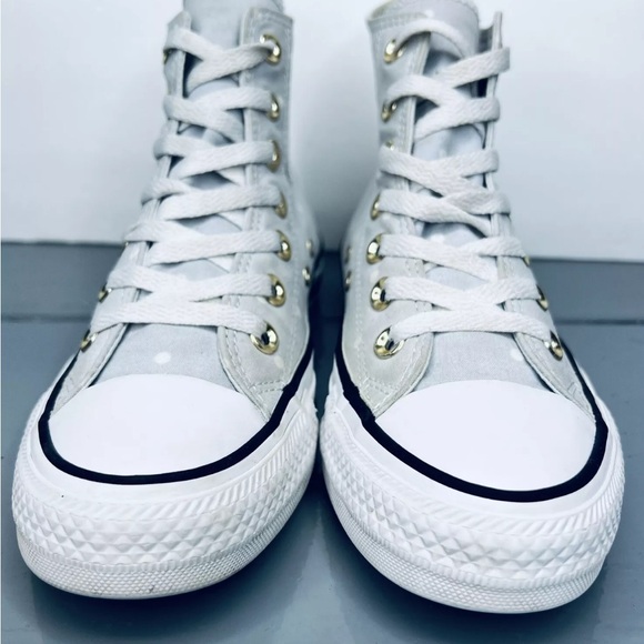 Converse 562036F Womens CTAS High Top Sneakers Polka Dot Pure Platinum Sz 5M EXC - Picture 3 of 15